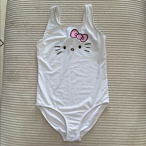 Hello Kitty Forever21 Girls’ White One-piece Swimsuit in Size 11/12